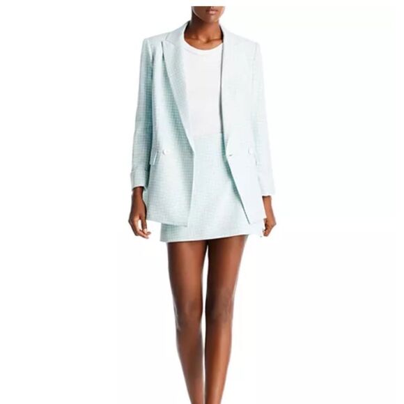 Alice and Olivia Justin Houndstooth-pattern Blazer NWT size 12 - Picture 3 of 11